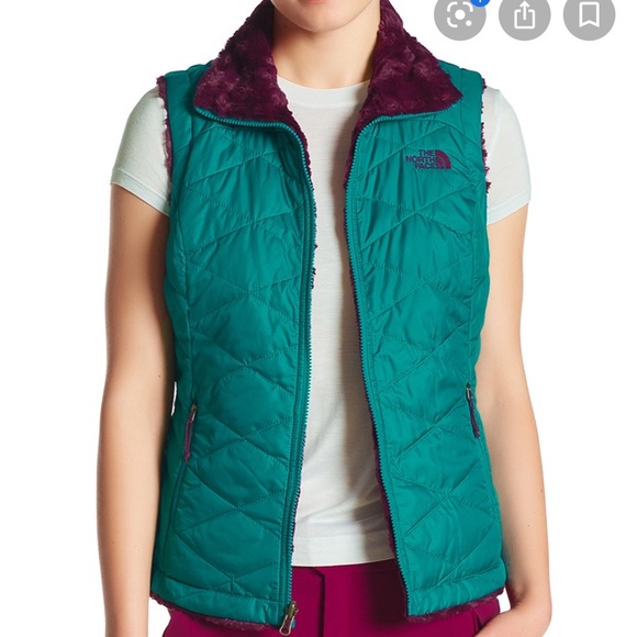 north face reversible vest